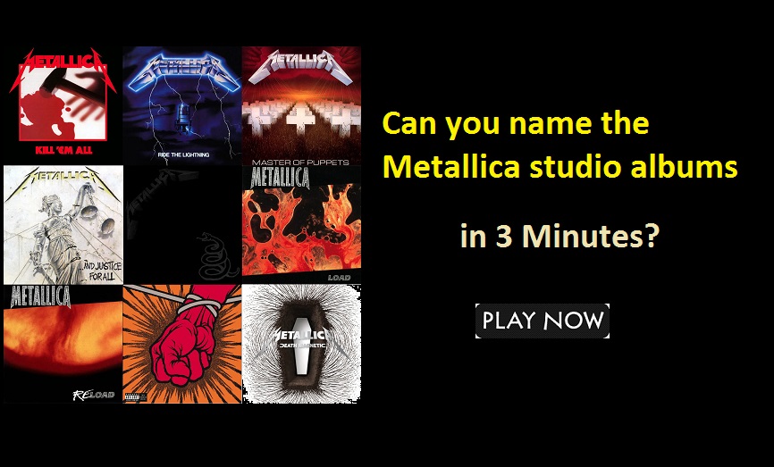 Can you name the Metallica studio albums