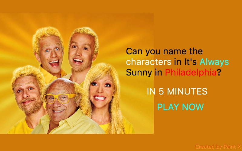 Can you name the characters in It's Always Sunny in Philadelphia?