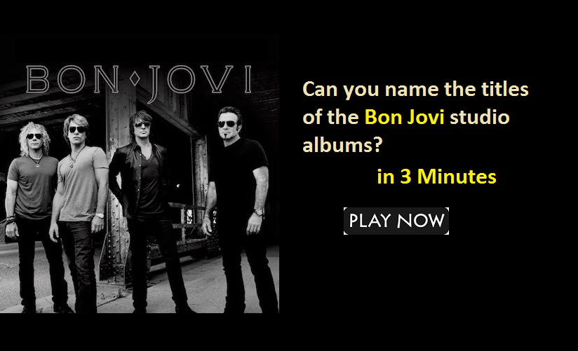 Can you name the titles of the Bon Jovi studio albums
