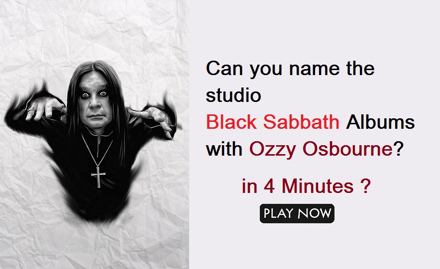 Can you name the studio Black Sabbath Albums with Ozzy Osbourne