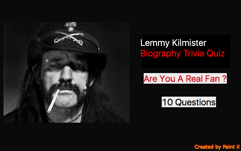 Lemmy Kilmister Trivia Quiz