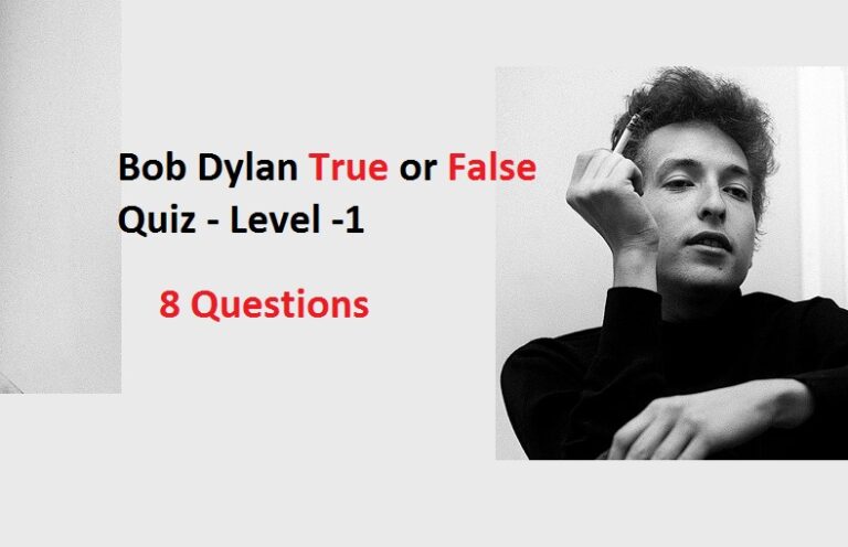 Bob Dylan True or False Quiz - Level -1