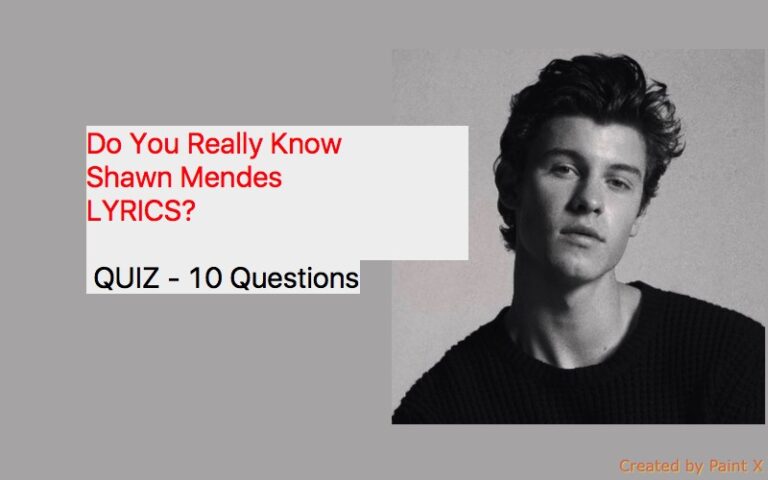Shawn Mendes Lyrics Quiz Quiz For Fans