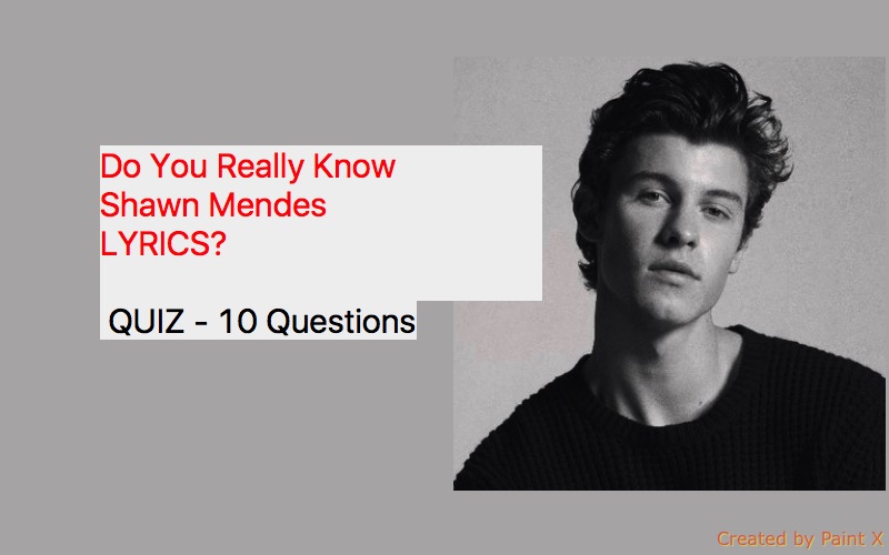  Shawn Mendes Lyrics  Quiz Quiz For Fans