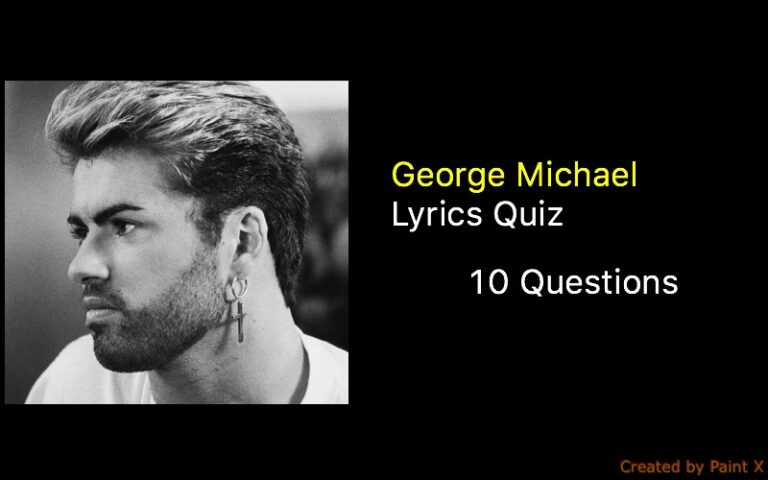 George Michael Lyrics Quiz