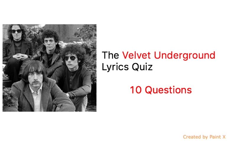The Velvet Underground Lyrics Quiz