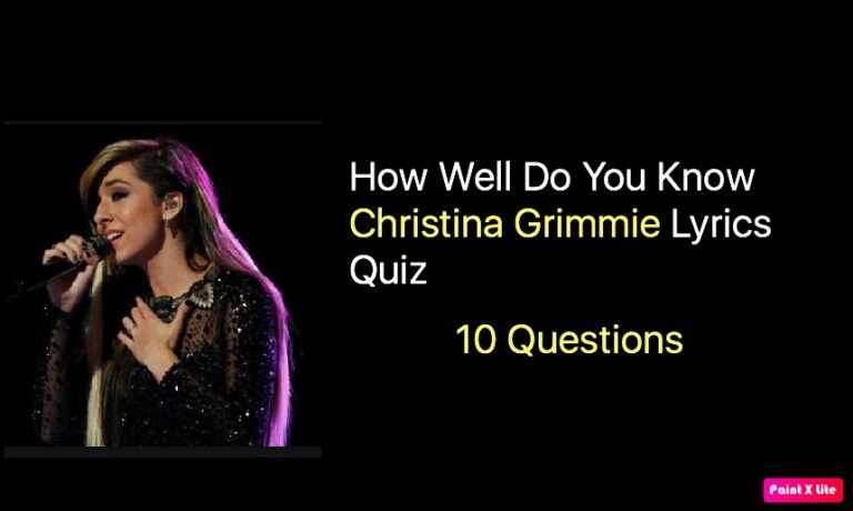 How Well Do You Know Christina Grimmie Lyrics Quiz