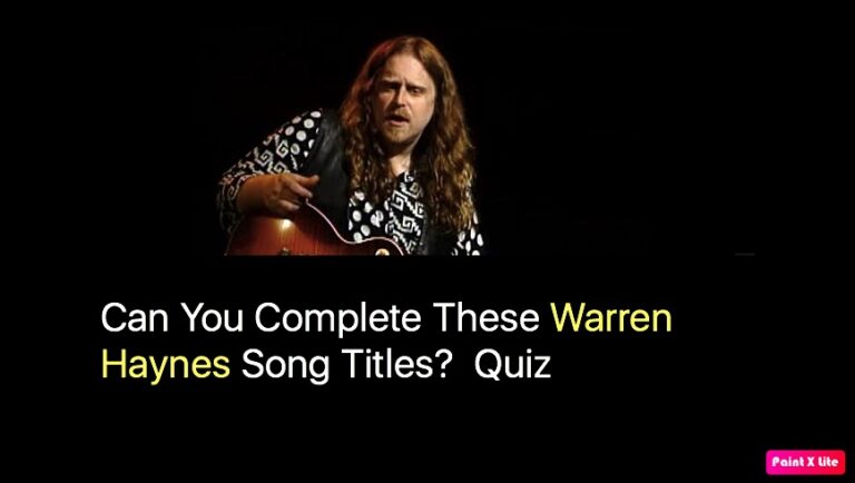 Can You Complete These Warren Haynes Song Titles? Quiz