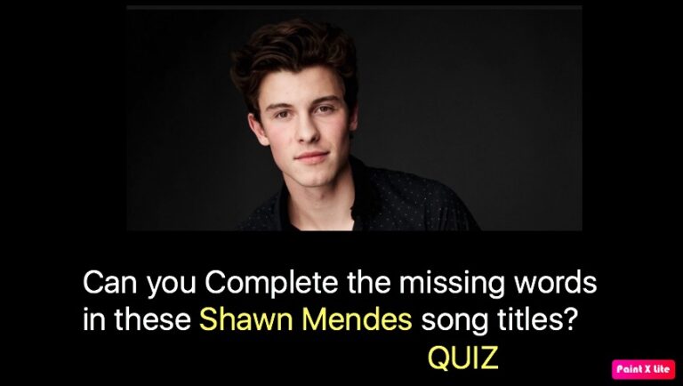 Can you Complete the missing words in these Shawn Mendes song titles?