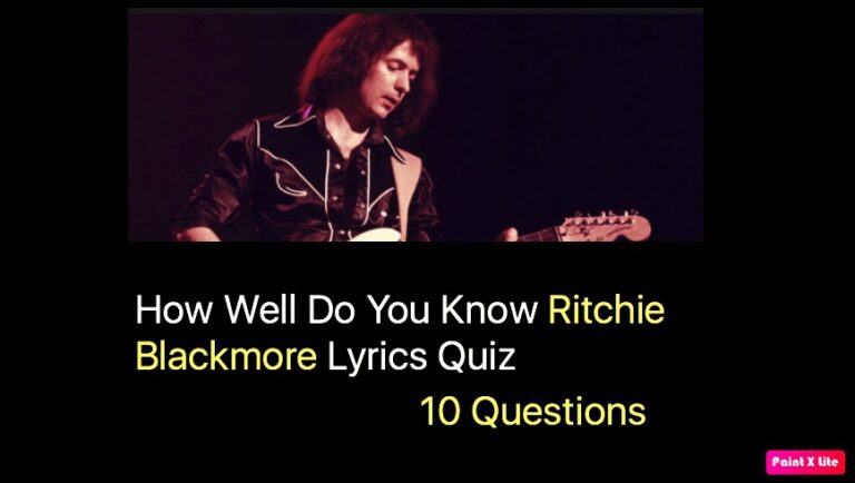 How Well Do You Know Ritchie Blackmore Lyrics Quiz