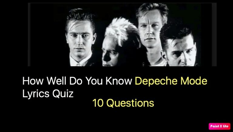 Depeche Mode Lyrics Quiz