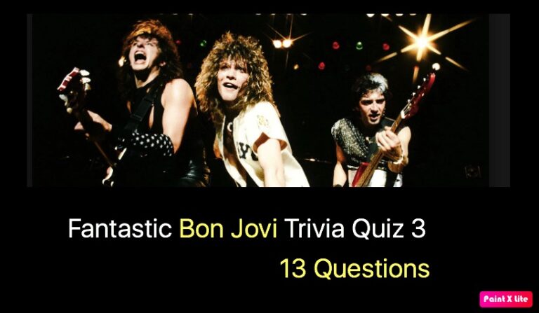 Fantastic Bon Jovi Trivia Quiz 3